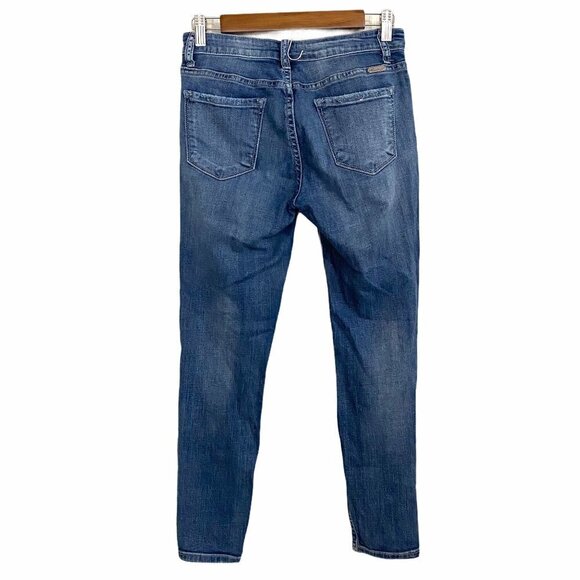 Kancan Women's Distressed Skinny Medium Wash Whiskered Jeans Size 26 - Picture 9 of 9